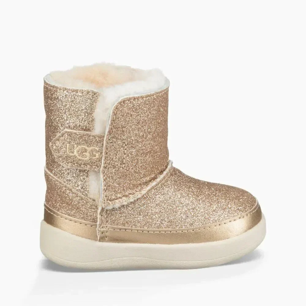 UGG Keelan Glitter 111853I Baby Toddler Gold Metallic Ankle Boot Shoes UGG570
